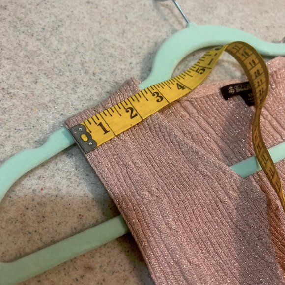 Blush Pink Sparkly Brooks Brothers Stretch Knit Top Sleeveless Knit - Picture 12 of 12